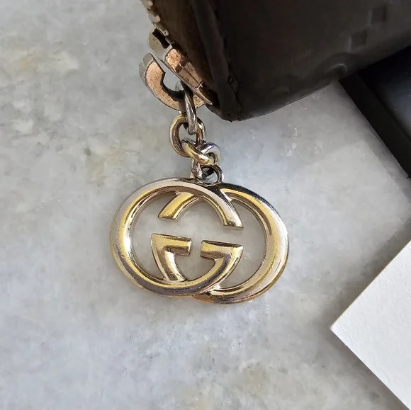 AUTHENTIC Gucci Vintage Guccissima GG Brown Zip-Round Wallet Clutch - Picture 14 of 15